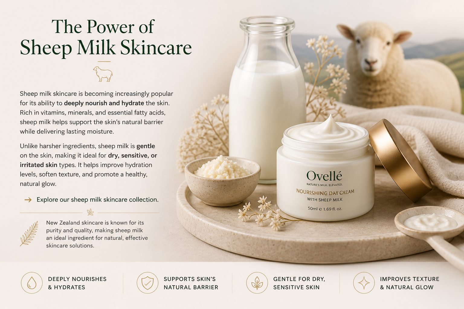 Benefits of Sheep Milk Skincare for Healthy, Hydrated Skin